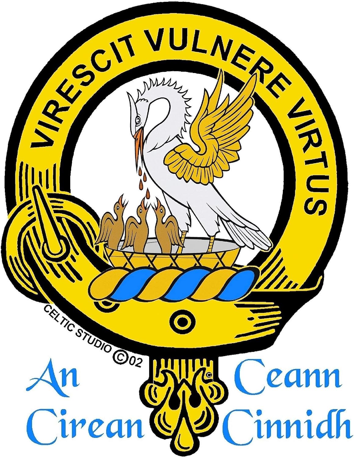 Stewart Interlace Clan Crest Sgian Dubh