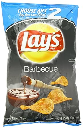 Lays Potato Chips, Barbecue, 13.625 Ounce