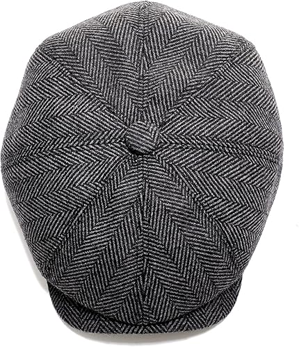 Miniatura 2 de Sumolux Newsboy - Gorra de lana clásica de 8 paneles para hombre, estilo vintage, estilo Gatsby Lvy Cabbie, gorra plana