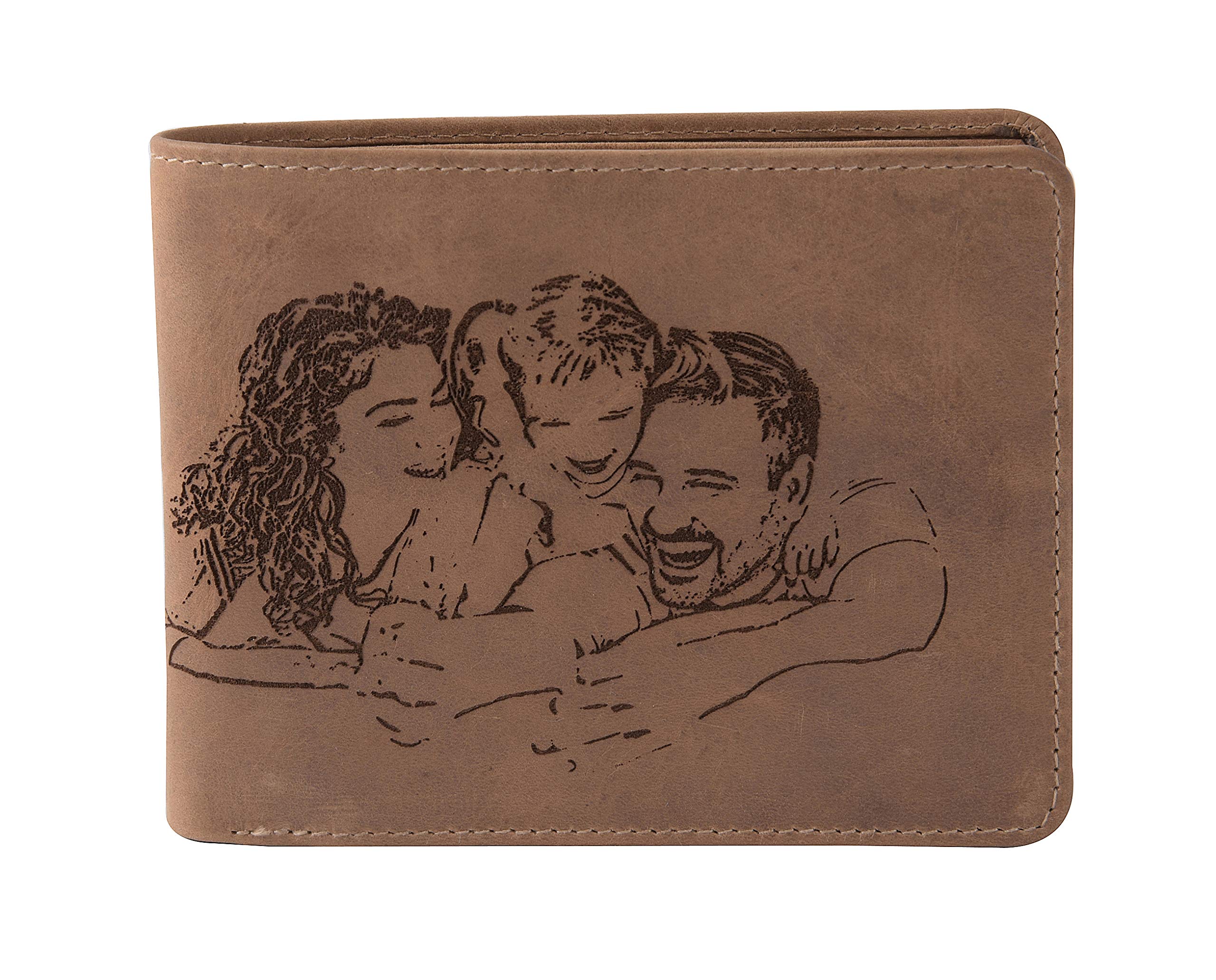 Photo Engraved Genuine Leather Men's Wallet | Pure Leather for Men with Photo Engraving. RFID-Protected-image-44