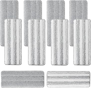 10Pcs Joymoop Mop Replacement Pads, 13 * 4.9 Universal Mop Pads Mop Head Refills Washable Wet Mop, Compatible with Most 11-13 Size Mops