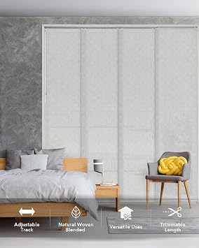 GoDear Design Panel Blinds Dual-Sided White 45.8-86 x 96, Bishop