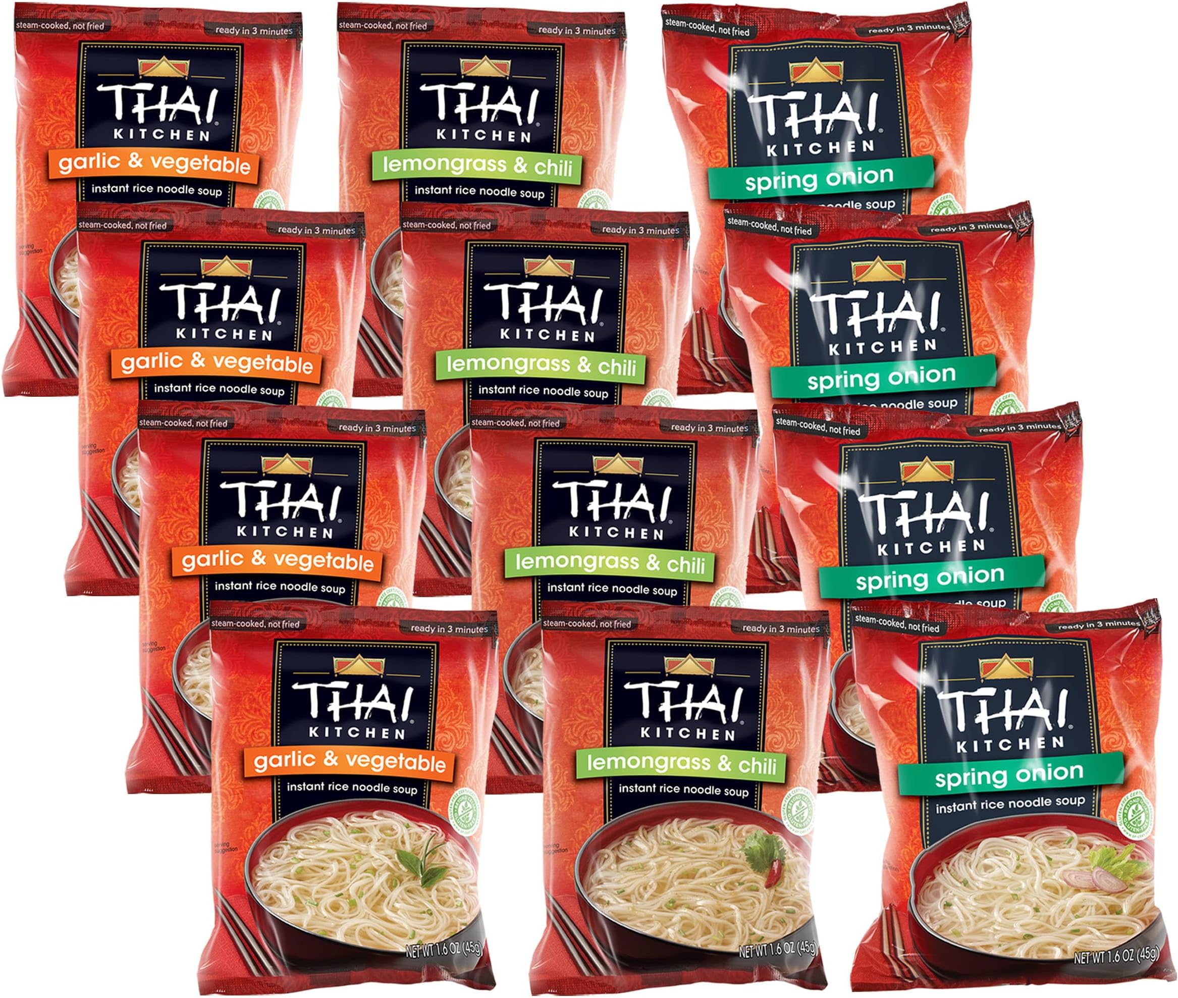 Thai Kitchen Instant Rice Noodle Soup Variety Pack, 19.2 oz