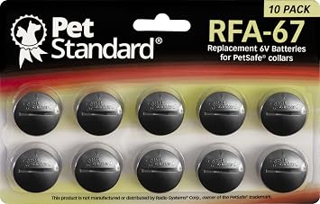PET Standard Replacement RFA-67 6V Lithium Batteries Compatible with PetSafe Battery-Operated Pet Products and Specific Dog Receiver Collars - RFA-67D-11 Pack of 10