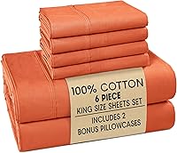 Vista 23 de Casa Platino Juego de sábanas tamaño Queen – Sábanas 100% algodón tamaño Queen refrescantes con 4 fundas de almohada, sábana bajera de bolsillo