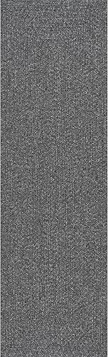 Miniatura 2 de nuLOOM Wynn - Alfombra de área trenzada para interiores y exteriores, 2pies 6pulgadas x 10pies, aguamarina, rectangular, 516de pulgada de grosor,