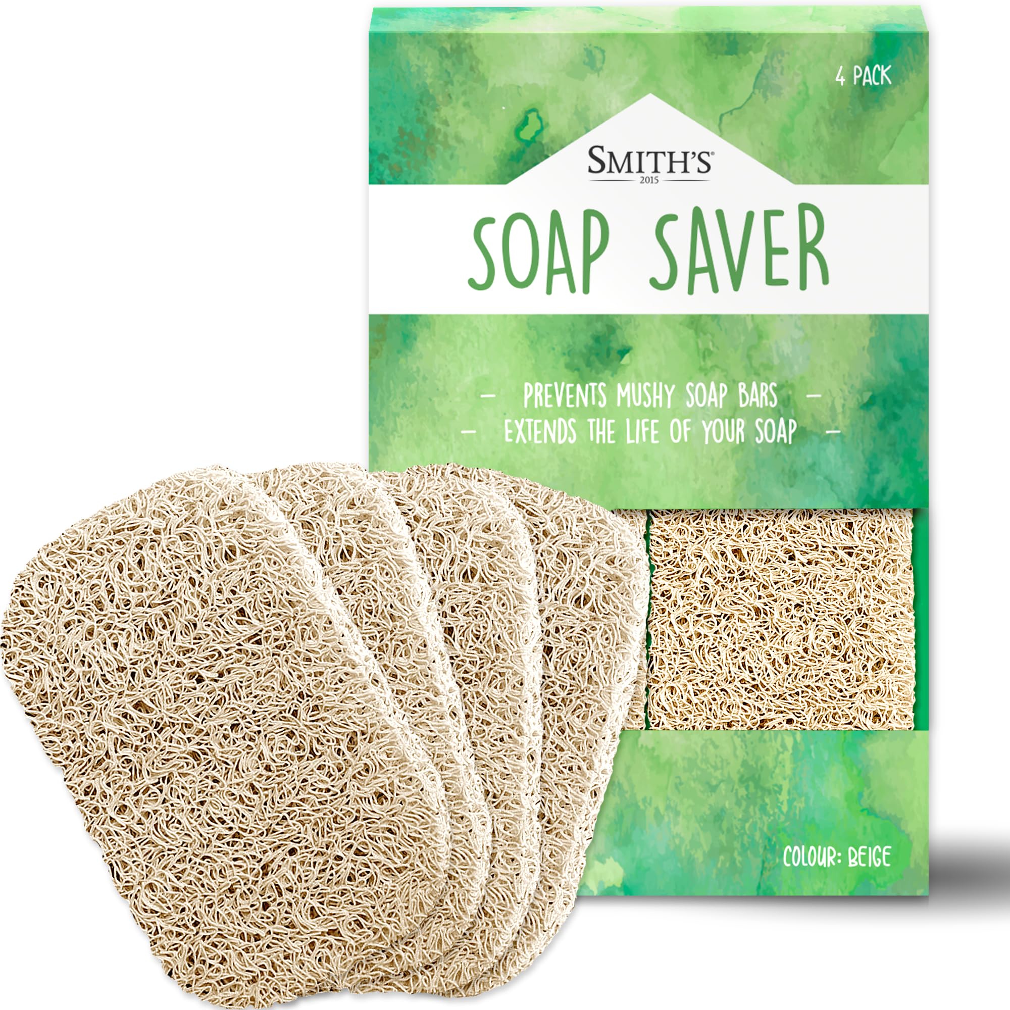 Soap Saver by Smith’s®, Beige, 14 cm (L) x 8 cm (W) x 1.2 cm (H)