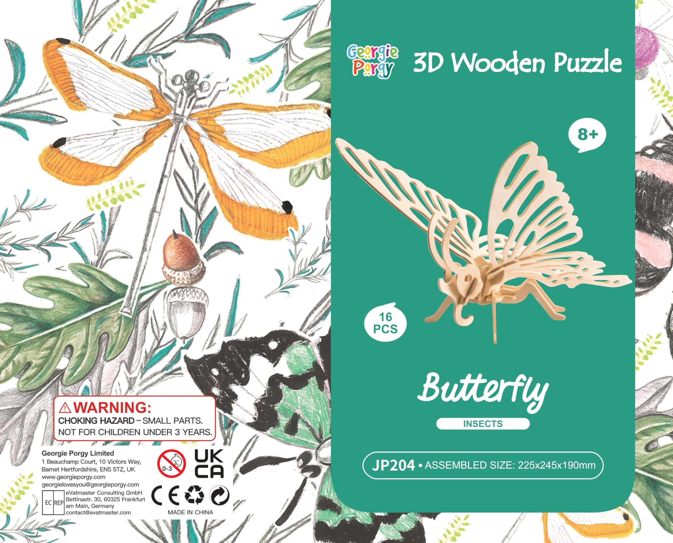Georgie Porgy 3D Wooden Puzzle Animal Building Blocks For Children Jigsaw Educational Toy Gift (JP232 Car) - Image 4