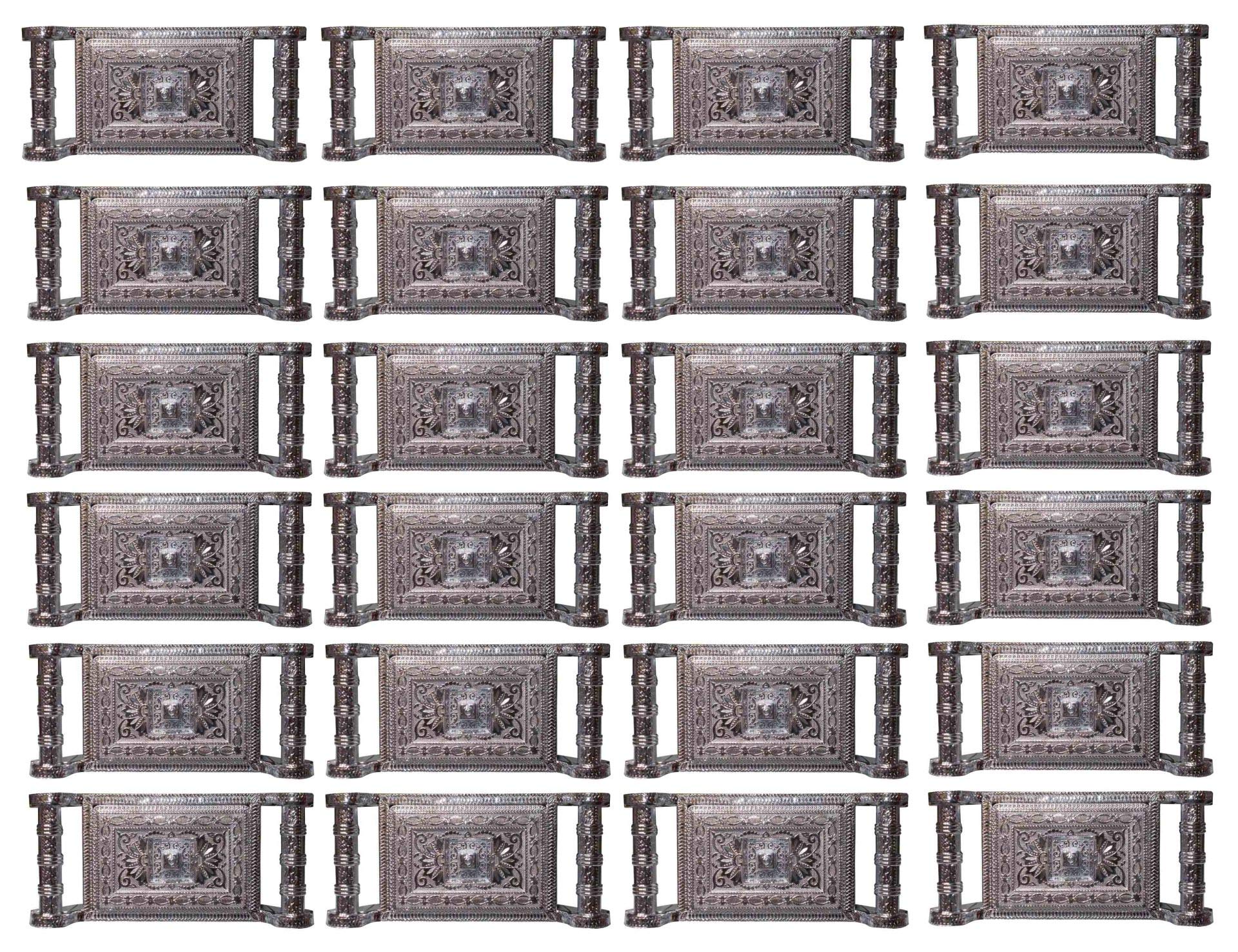 Kotak Sales 24 Piece Royal Multipurpose Gift Box Silver Oxidized Plastic Dry Fruit Container Chocolate Mouth Freshener Mukhwas Jar, Rectangular, 6x24x13 (B07MNJPJ4V) Amazon Price History, Amazon Price Tracker