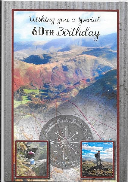 Carte D Anniversaire 60 Ans Marche Course D Orientation Randonnee Randonnee Theme Jolie Inscription 7 Amazon Fr Fournitures De Bureau