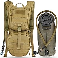 Vista 8 de MARCHWAY Mochila táctica de hidratación Molle con bolsa de agua de TPU de 3 litros, mochila militar para ciclismo, senderismo, correr, escalada