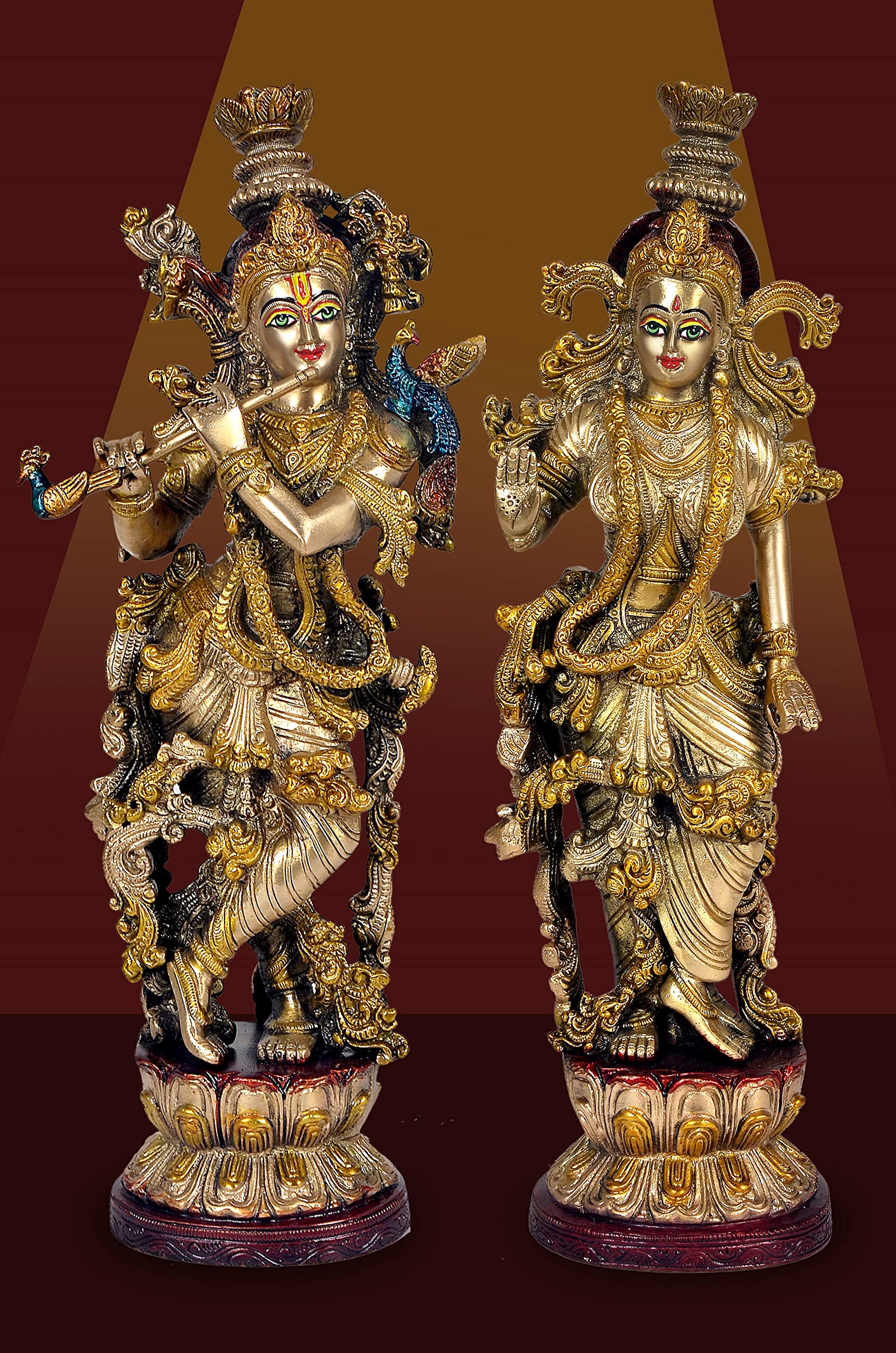 Murti Radha Krishna de 38,1 cm pour harmoniser votre coin yoga