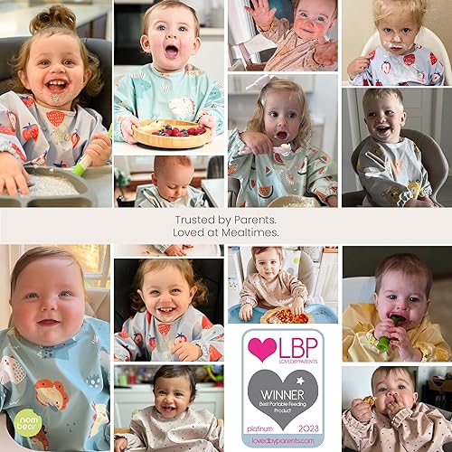 Miniatura 8 de Waterproof Smock Baby Bibs for Eating (Boy or Girl 6-24 Months) - Toddler Long Sleeve Bib for Baby Led Weaning