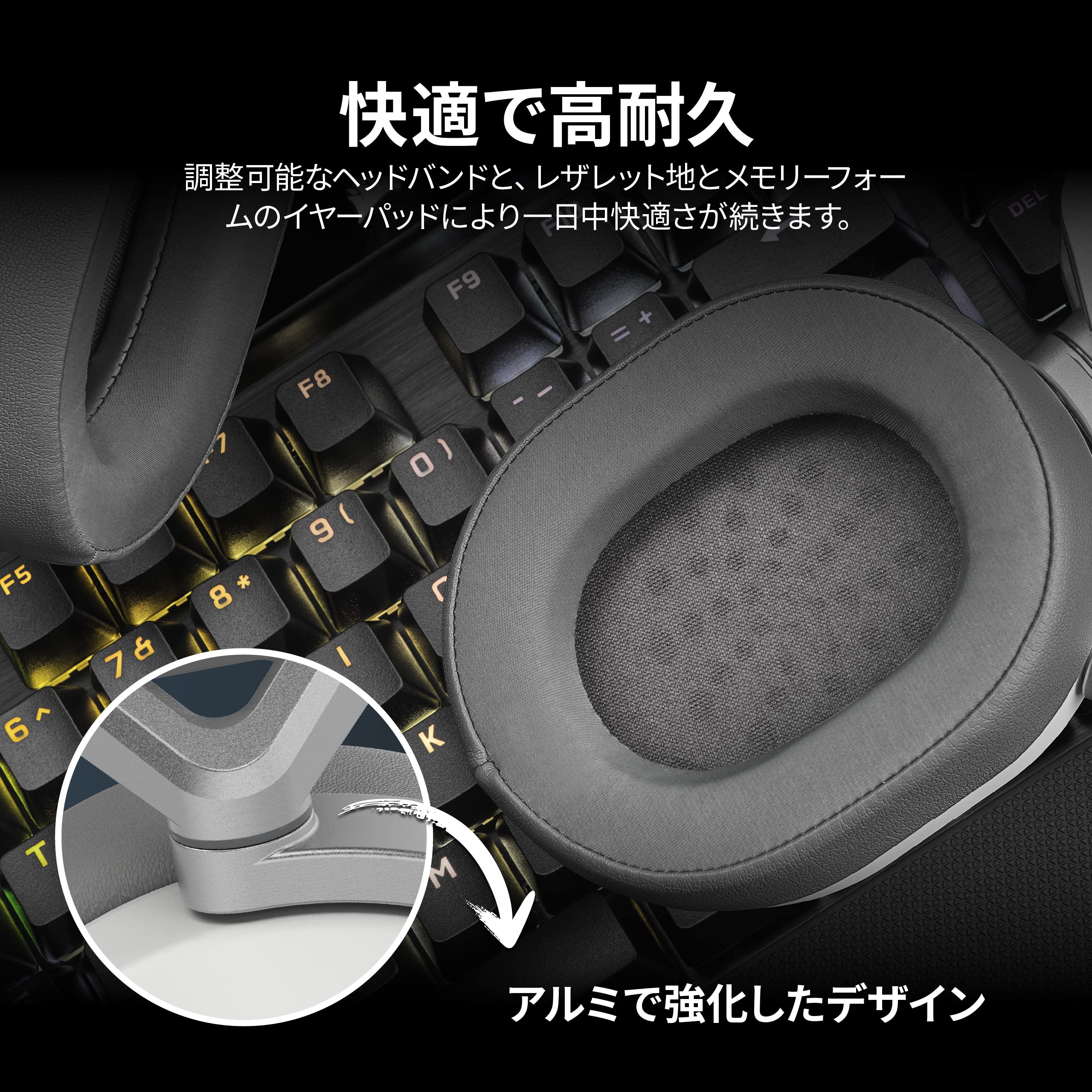 Amazon.co.jp: CORSAIR HS65 WIRELESS ワイヤレスゲーミングヘッド