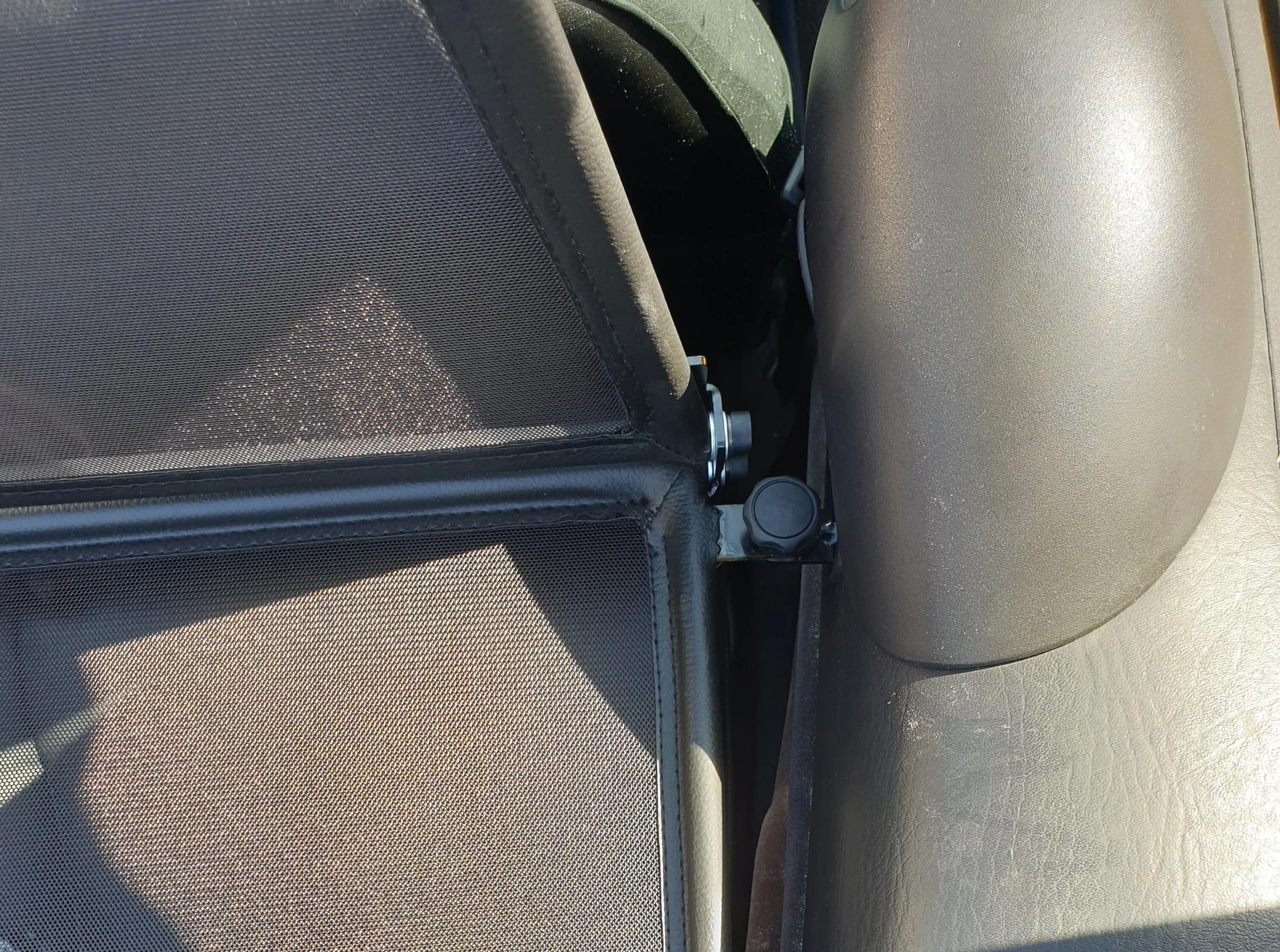 Déflecteur de vent pliable avec fermeture rapide - noir pour Saab 900 II / 9-3 Décapotable | Filet Anti-Remous Coupe | Déflecteur d'air