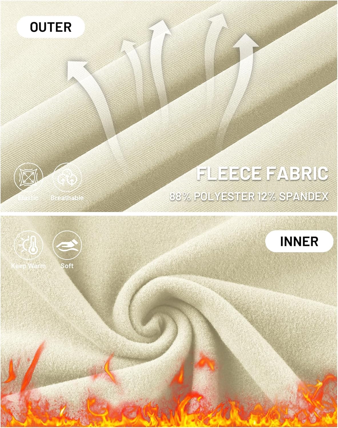 Runhit Thermal Shirts for Women Long Sleeve Compression Tops Fleece Lined Athletic Workout Soft Base Layer Cold Weather - Image 4