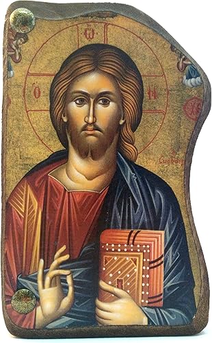 Monte Athos ortodoxo griego de madera hecho a mano icono de Jesucristo  Mp4_1