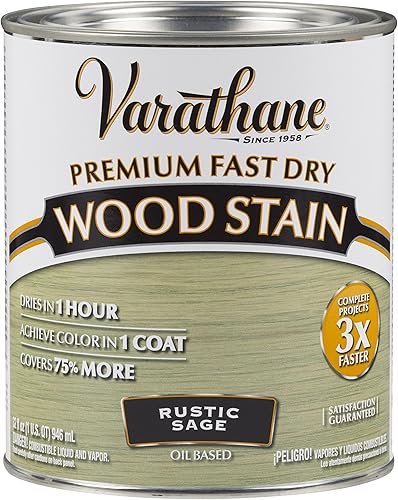 Vista 25 de Rust-Oleum Varathane 307414 - Tinte de madera prémium de secado rápido, cuarto de galón, rojo granero