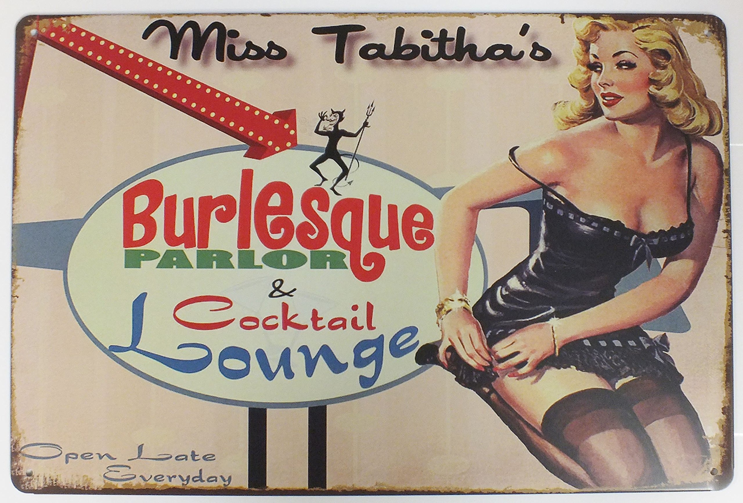Greenzone 196 - Burlesque Parlor Tin Metal Sign Plaque Bar Pub Vintage Retro Wall Decor Poster Home Club Tavern Wall Door (30 X 20 Cm) - Uk Company (196 - Burlesque Parlor)
