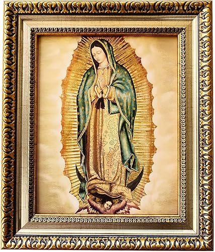 Miniatura 6 de MEXICANDOO Impresión enmarcada mexicana de Nuestra Señora de Guadalupe (Cuadro Mexicano de la Virgen de Guadalupe) de 11 x 13 pulgadas con acabado