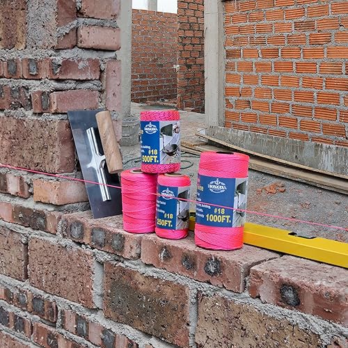 Miniatura 7 de HONGDA Cuerda de nailon trenzada, 18 x 540 pies, cuerda de nailon para trabajos de mampostería, línea de trote, línea de señuelo, fabricación y