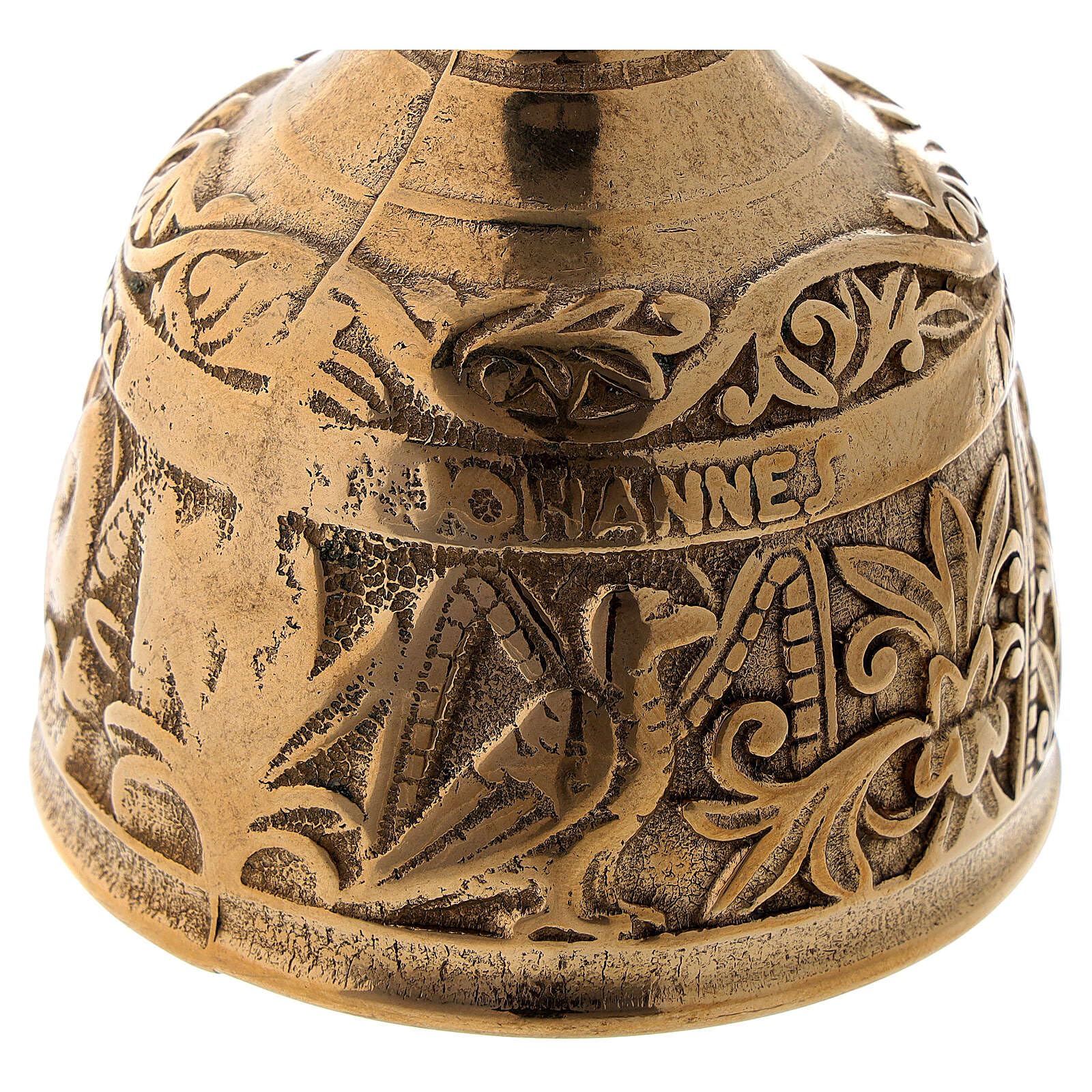 Holyart Campanelli liturgici: Campanello liturgico Quattro evangelisti Ottone Dorato