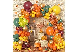 Thanksgiving Themed Decorations Fall Party Fireplace Garland Balloon Arch for Halloween Autumn Harvest Festival
