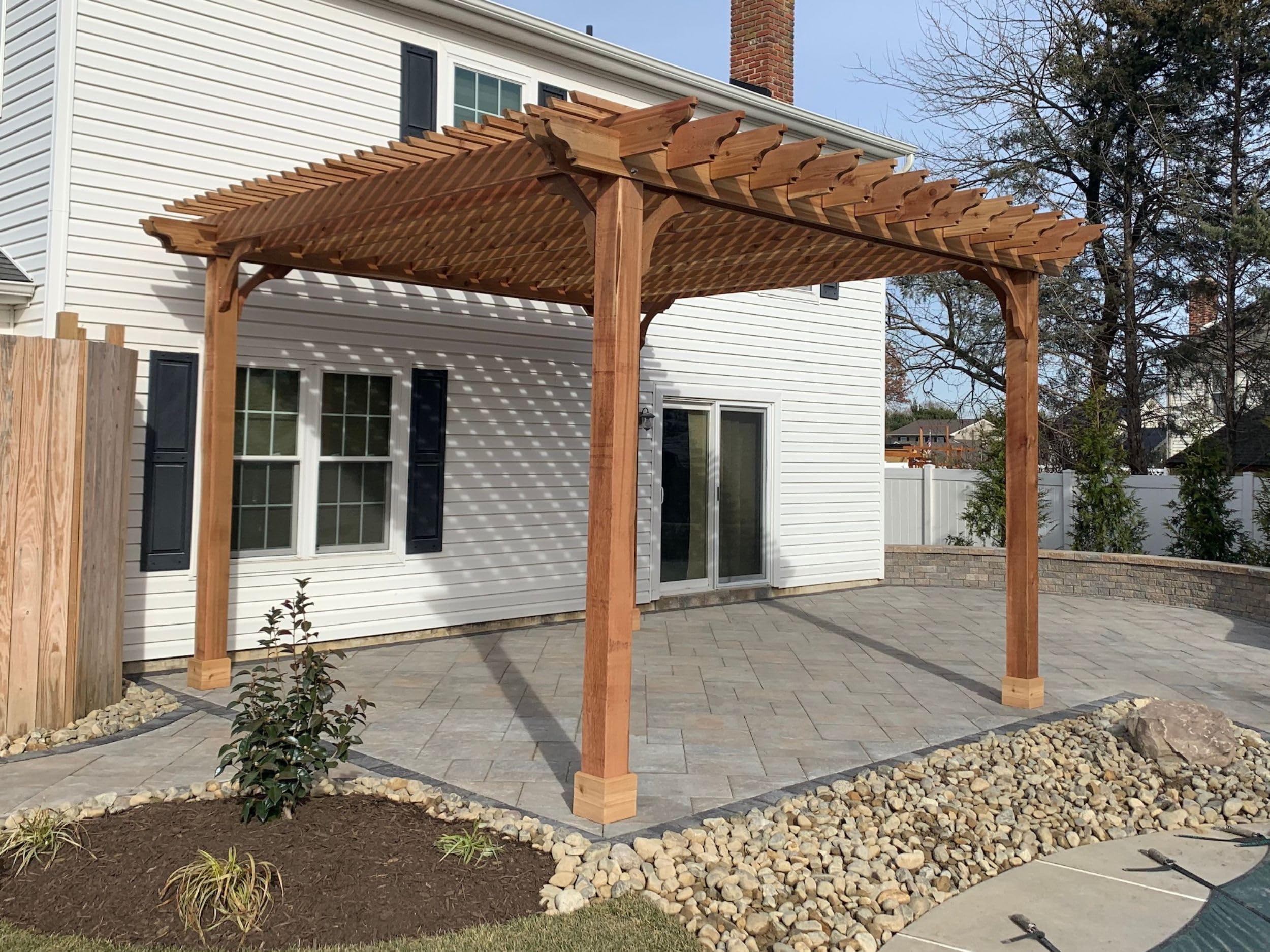 Attached Wood Pergola Kit