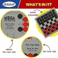 Vista 3 de Bolaball - Juego de mesa gigante 3 en 1, la vieja, damas, ajedrez, reversible, juegos de jardín y patio para adultos, fiesta familiar, para niños