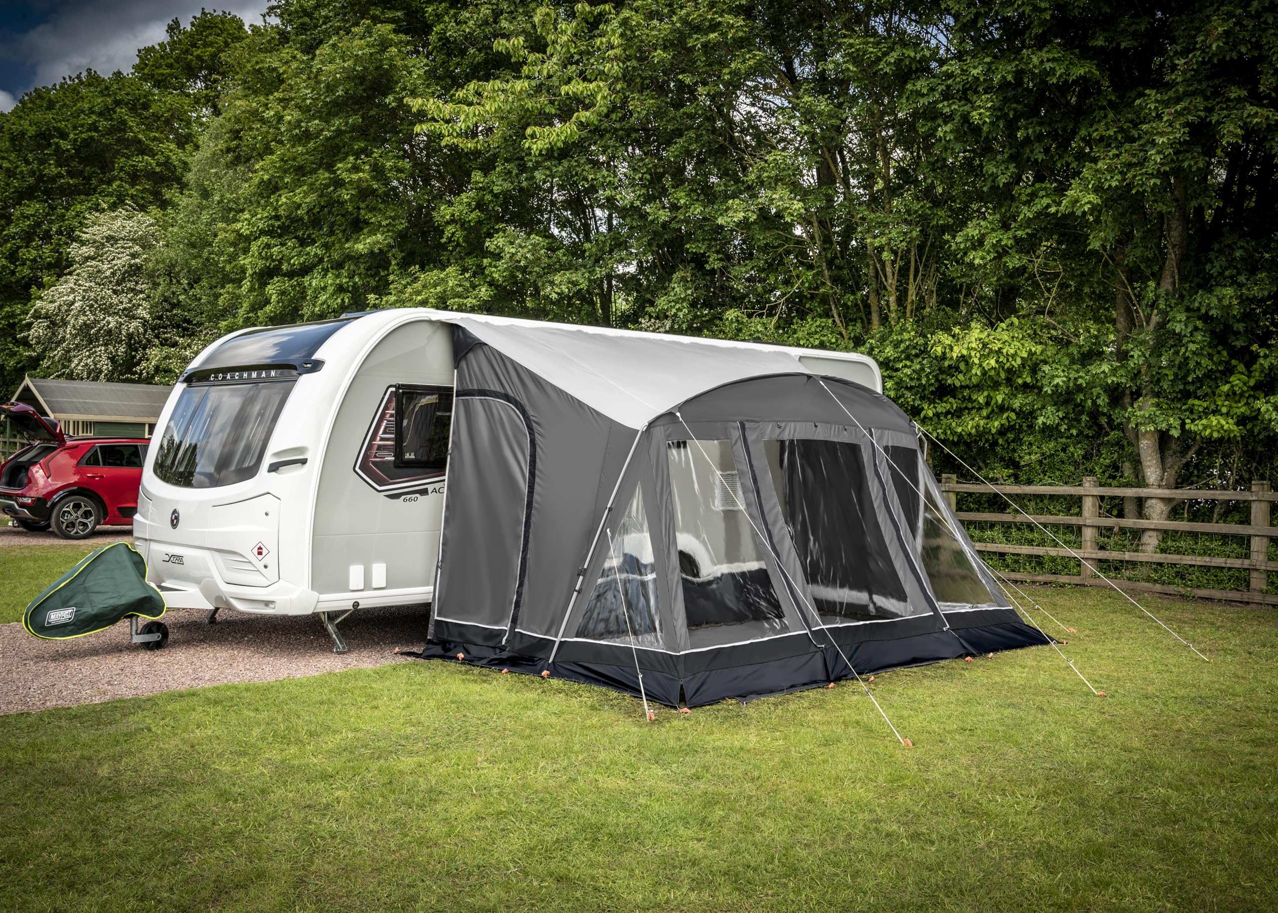 Maypole Stoneleigh Vorzelt, 390 cm, für Wohnwagen und Wohnmobile mit Einer Markisenkanalhöhe von 235 bis 250 cm