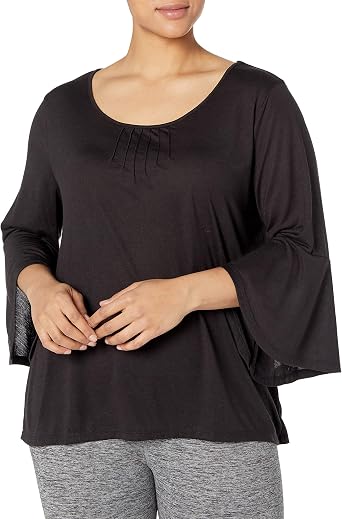 JUST My Size Womens Pintuck Top