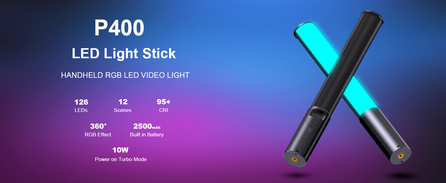 Amazon.com : LUXCEO RGB LED Video Light Wand, Handheld Photography