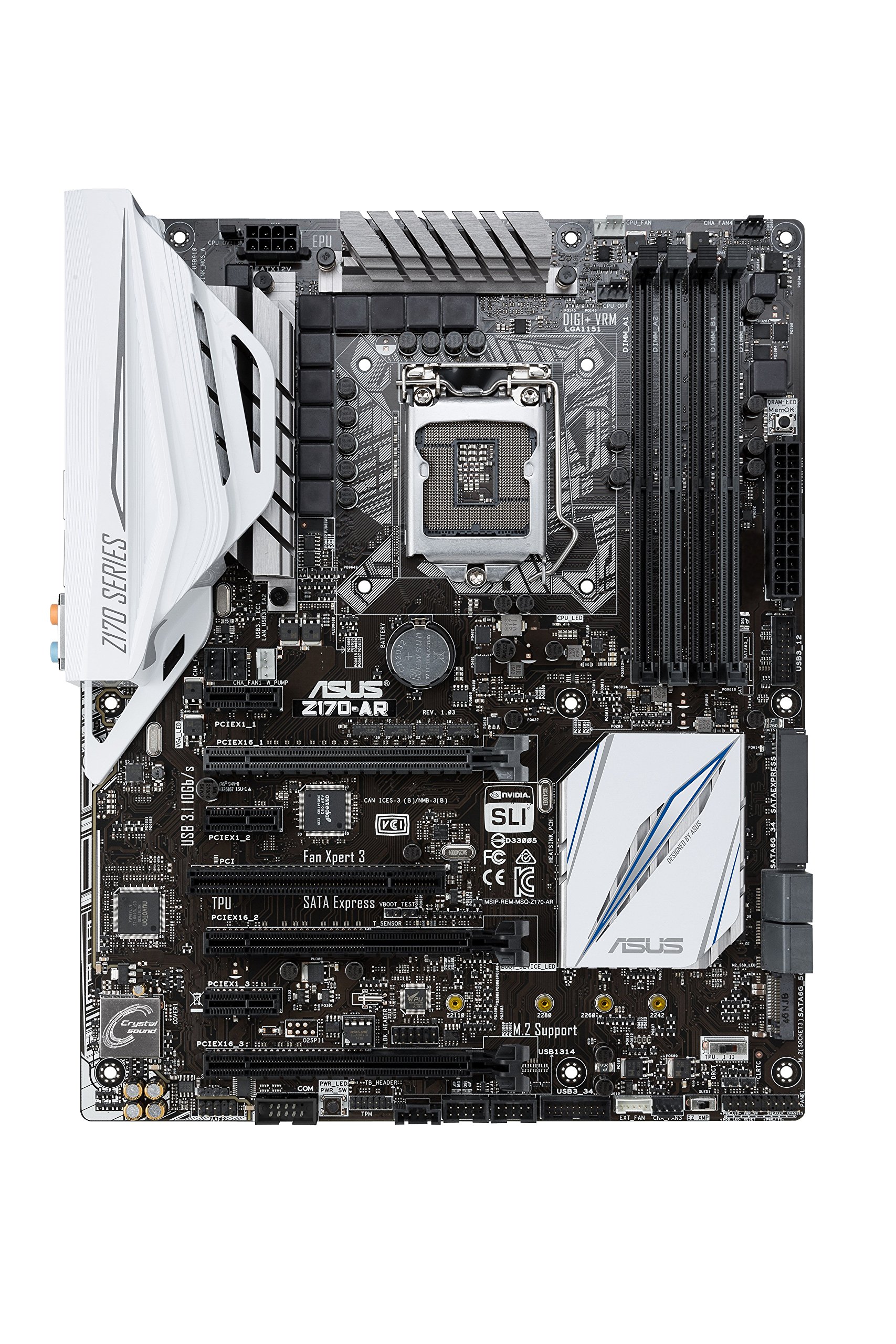 Carte mère Asus avec Intégré Wi-FI AC et USB 4 Z170-AR
