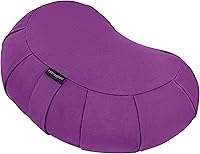 Retrospec Sedona Zafu Meditation Cushion Buckwheat Hulls Yoga Pillow - Machine Washable Cotton Cover Round Crescent Shapes