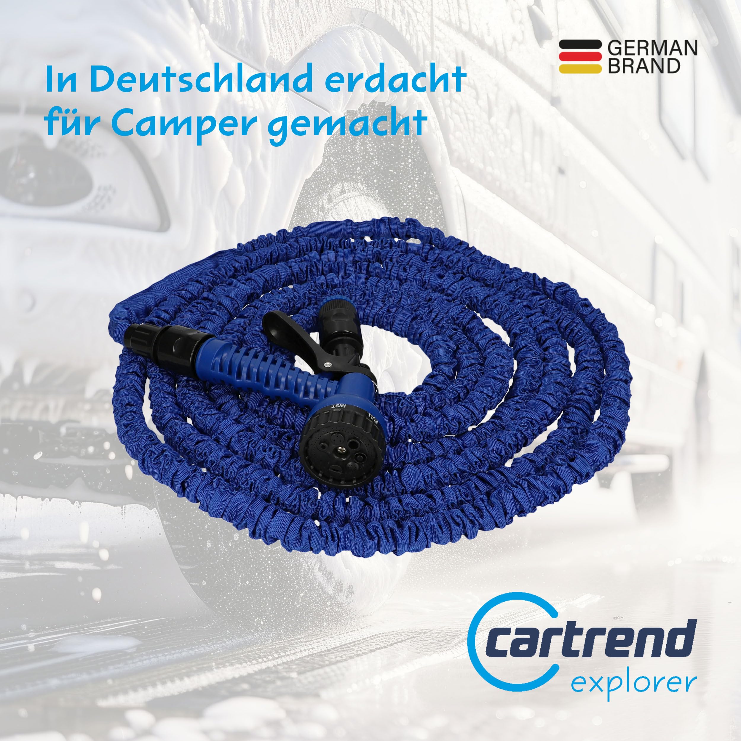 Cartrend 10386 - Tubo flessibile per l'acqua per caravan, roulotte, accessori per roulotte, dimensioni: 5 - 15 m