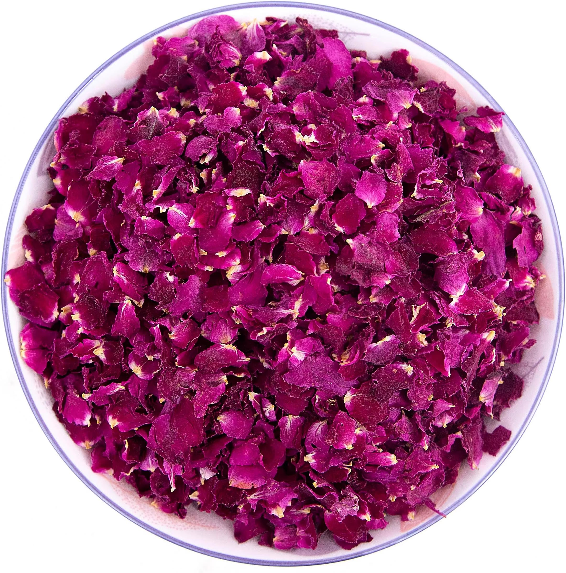 Dried Red Rose Bud Petals, Real Natural Dried Rose Petals 4oz for Bath Tea, Cake, Soap Making, Candle Making, Wedding, Confetti, DIY Crafts Edible. (pinkpetal50g)
