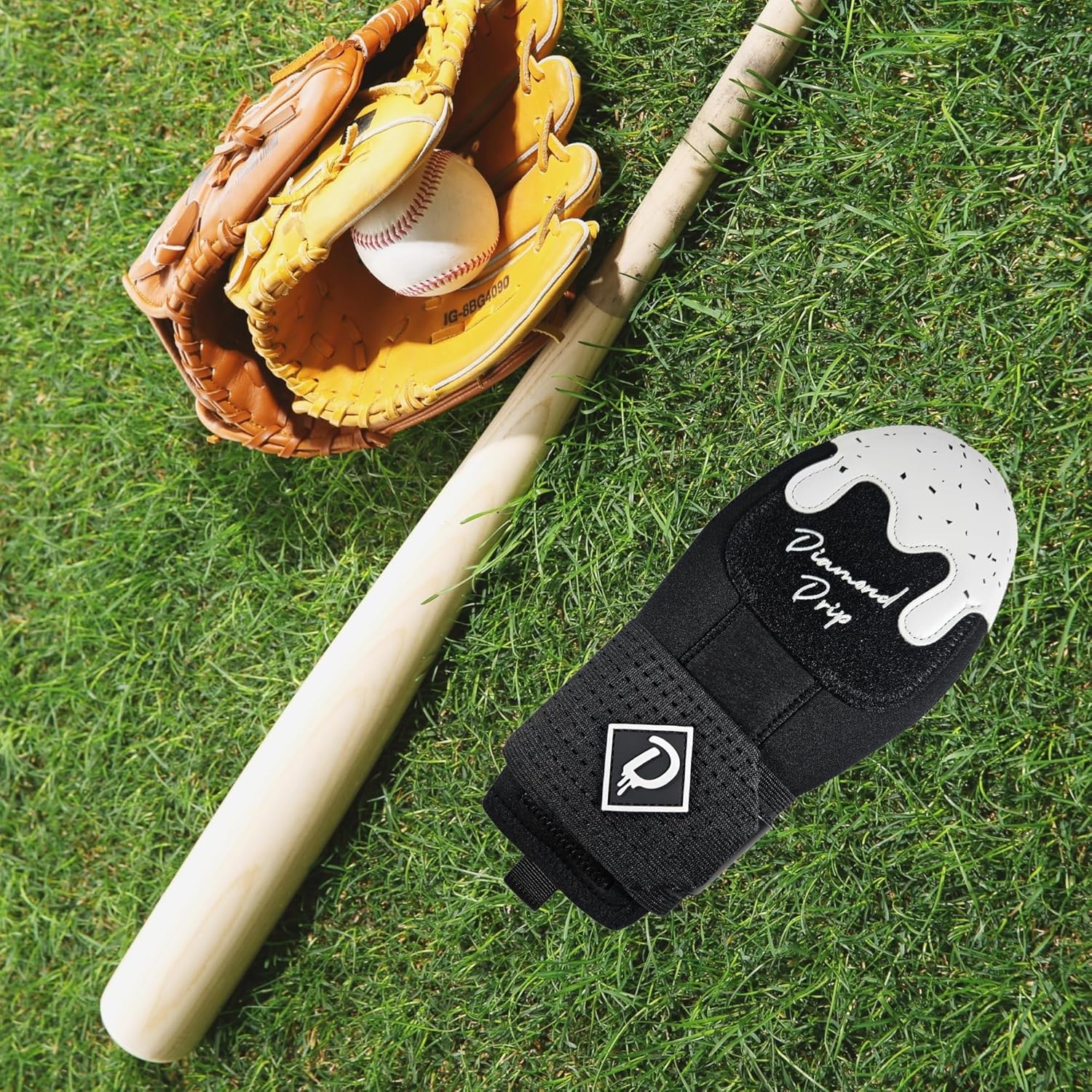 Baseball Sliding Mitt Youth Size - Ice Cream Sliding Mitt for Baseball & Softball, Kids Size, Ambidextrous, Hard Pad for Hand Protection, Made from Neoprene Fabric & Premium Leather