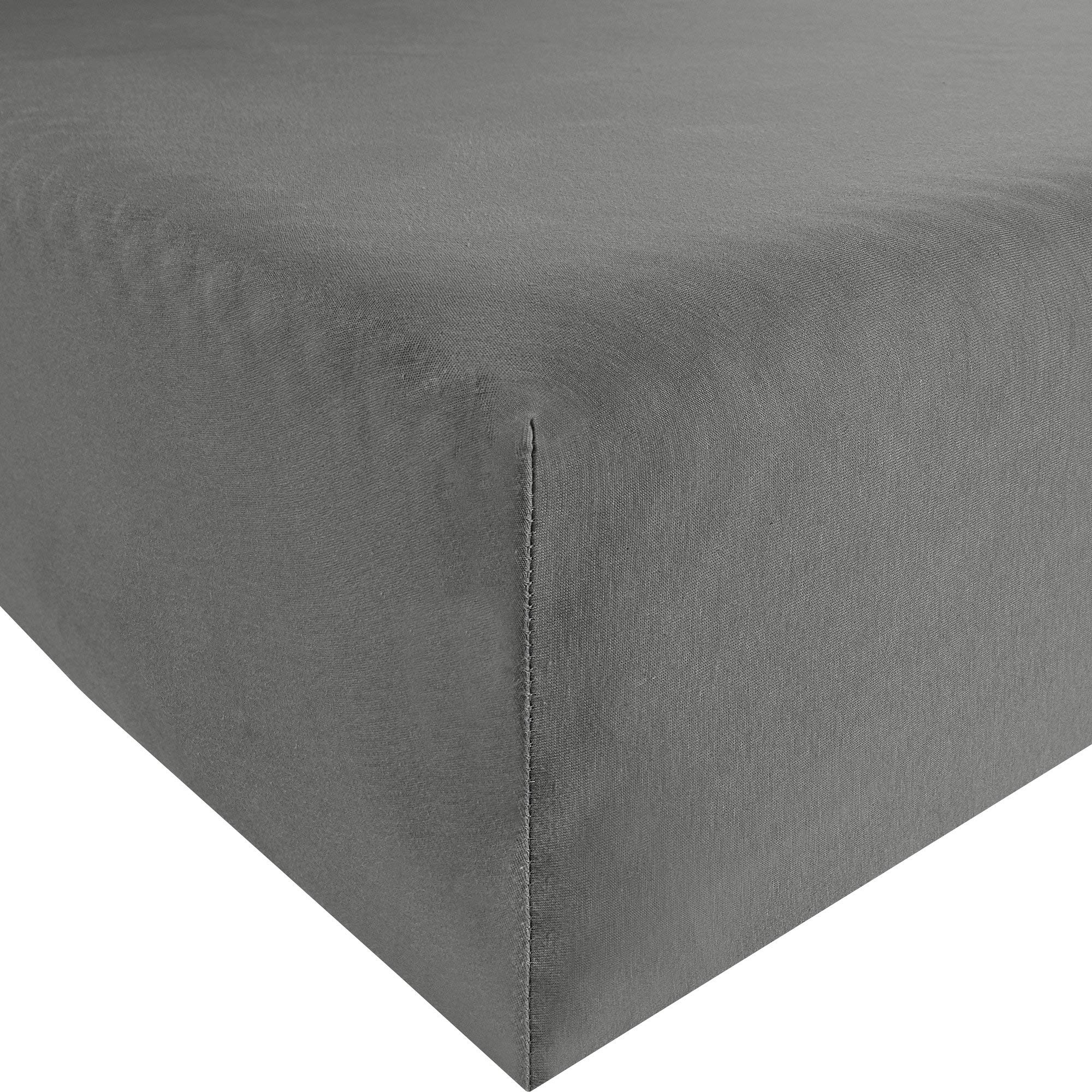 Bassetti 764 9266290 Fitted Sheet Cotton/Elastane 140 x 200 cm / 160 x 220 cm Grey