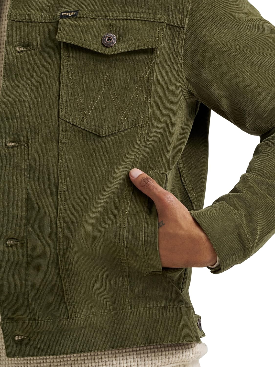 Wrangler mens Corduroy Trucker Jacket - Image 5