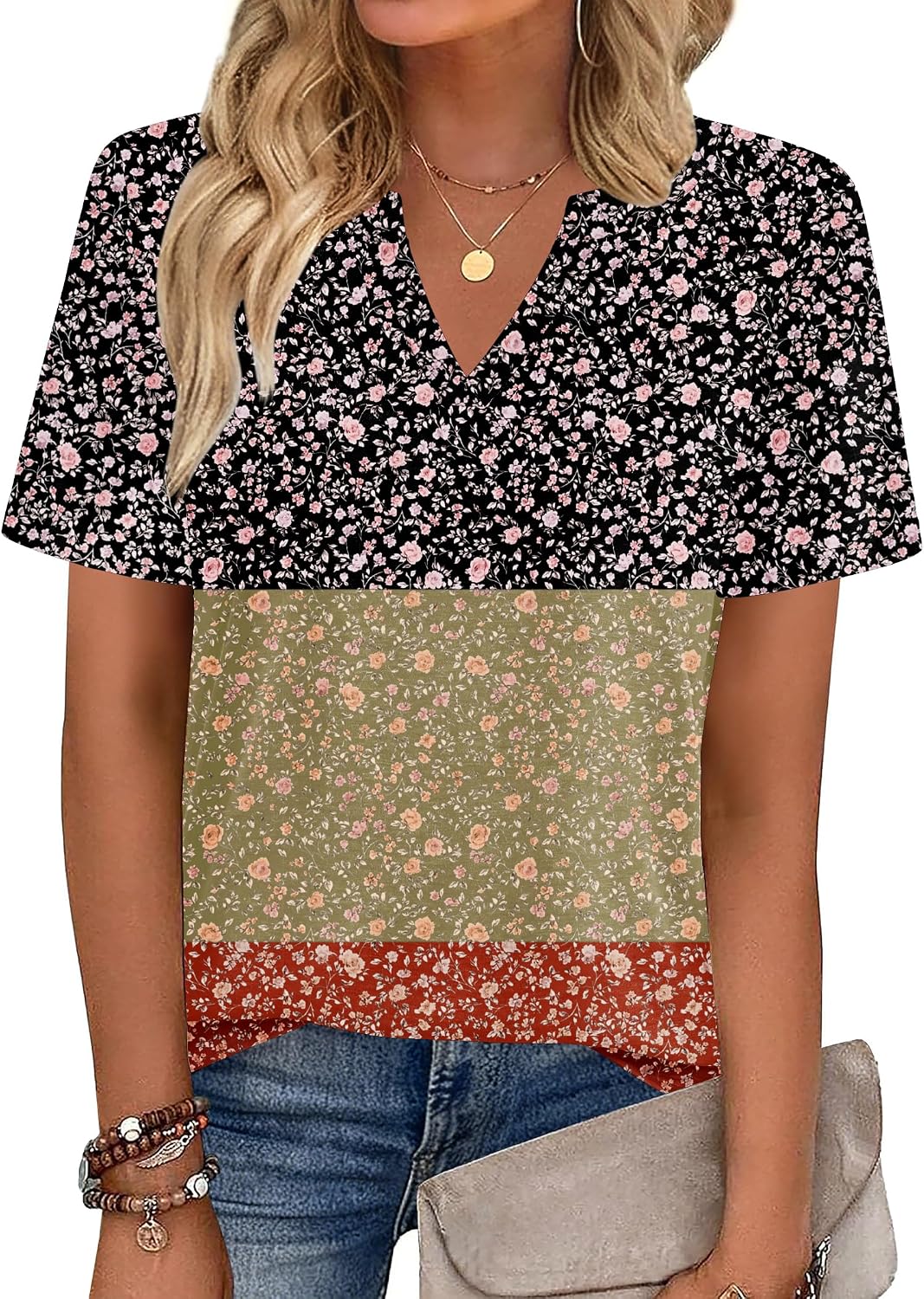 Zeagoo Womens Tops Short Sleeve V Neck Tee Shirts Cute Dressy Casual image 2