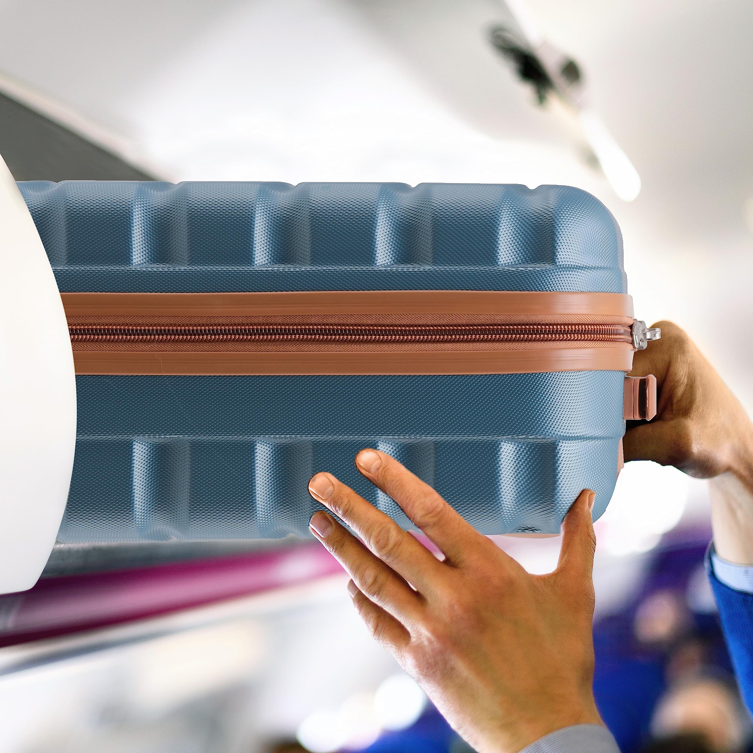 Flight Knight Case 3er-Pack Leichtes Starres ABS-Handgepack Mit 4 Radern, Zugelassen Fur Uber 100 Fluggesellschaften, Darunter Air France, Ryanair Und EasyJet, 55x35x20cm
