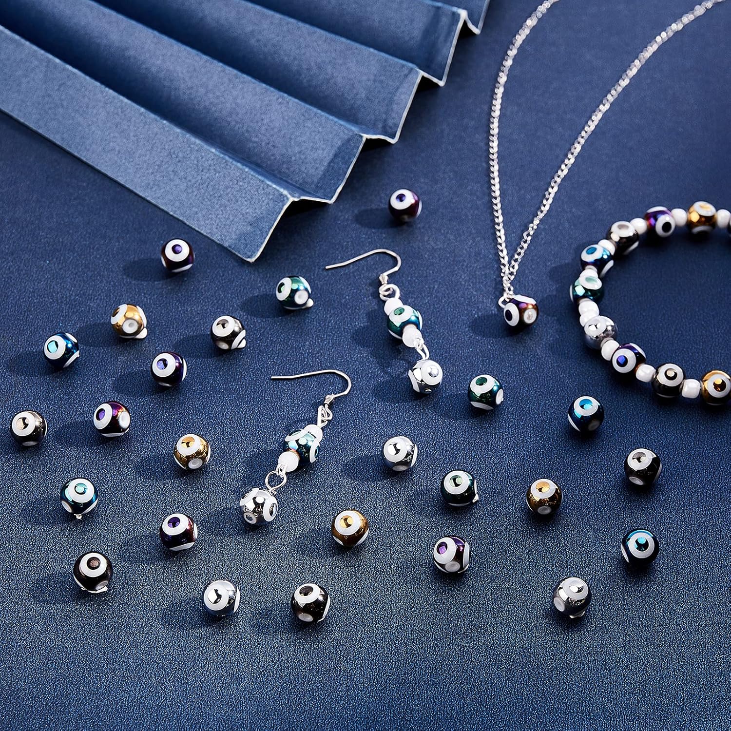 NBEADS 144 Pcs Evil Eye Beads - Image 3