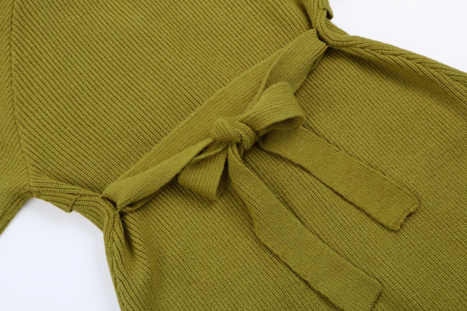 CHARTOU Women's Elegant Lapel Collar Rib-Knit Open Front Cardigan Long Sweater Jacket Overcoat - Image 7