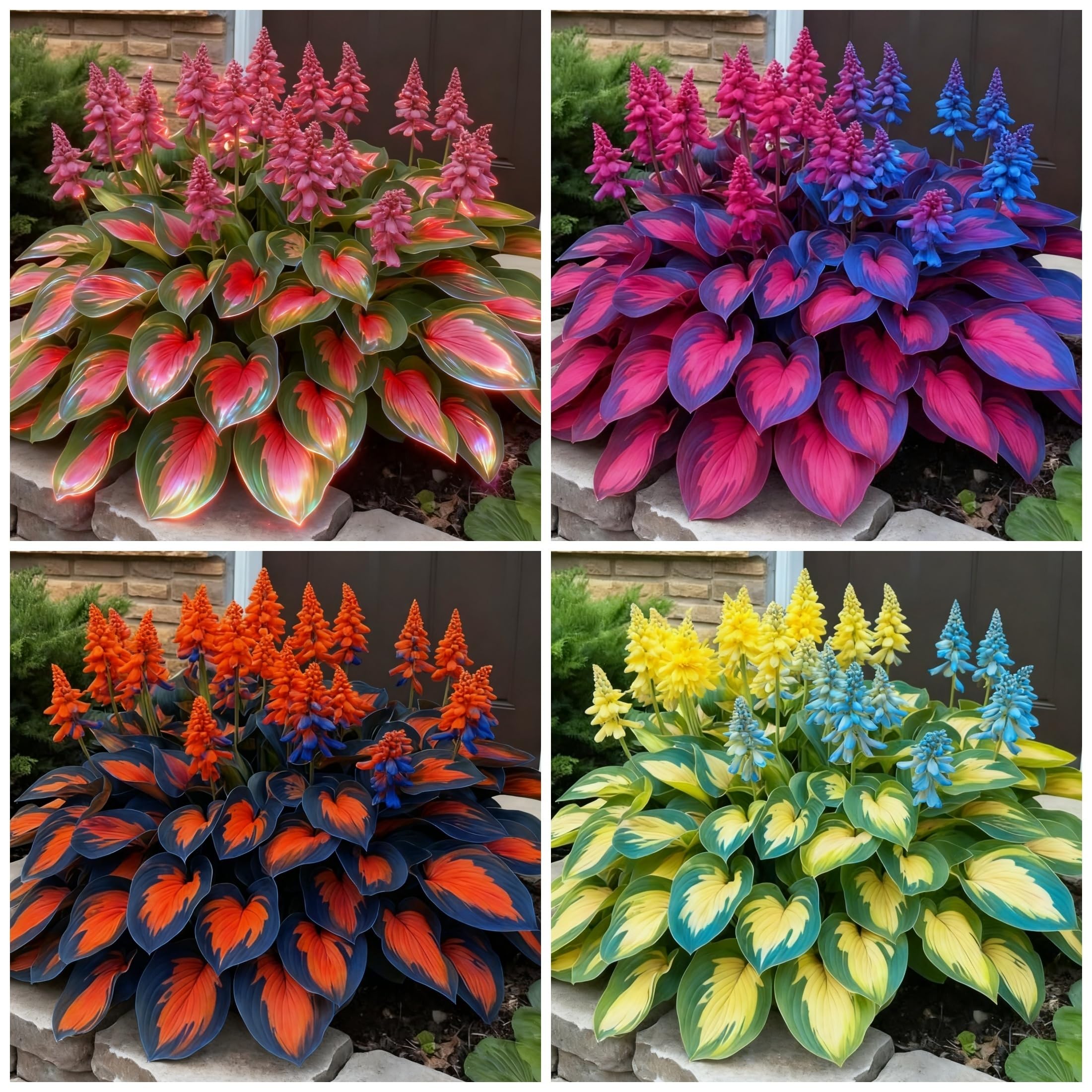 Hosta Plants – Hardy Hostas Ready for Planting, Winter Plants for Outdoors, Perfect Pairing with Spring Bulbs for Garden Borders,Hardy Perennial, Excellent Display-6bulbs-C