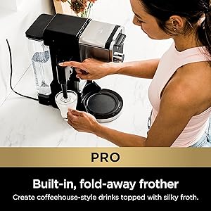 Ninja Hot and Iced Coffee Maker, Single Serve Coffee Maker and Drip Coffee Machine, DualBrew Pro Specialty 12-Cup with K-Cup Combo, Includes Permanent Filter, CFP307