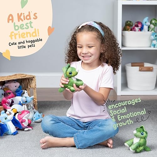 Miniatura 5 de Forest & Twelfth Triceratops de peluche, mini juguete de peluche para niños, recuerdos de fiesta de dinosaurios y bolsas de golosinas, premios de