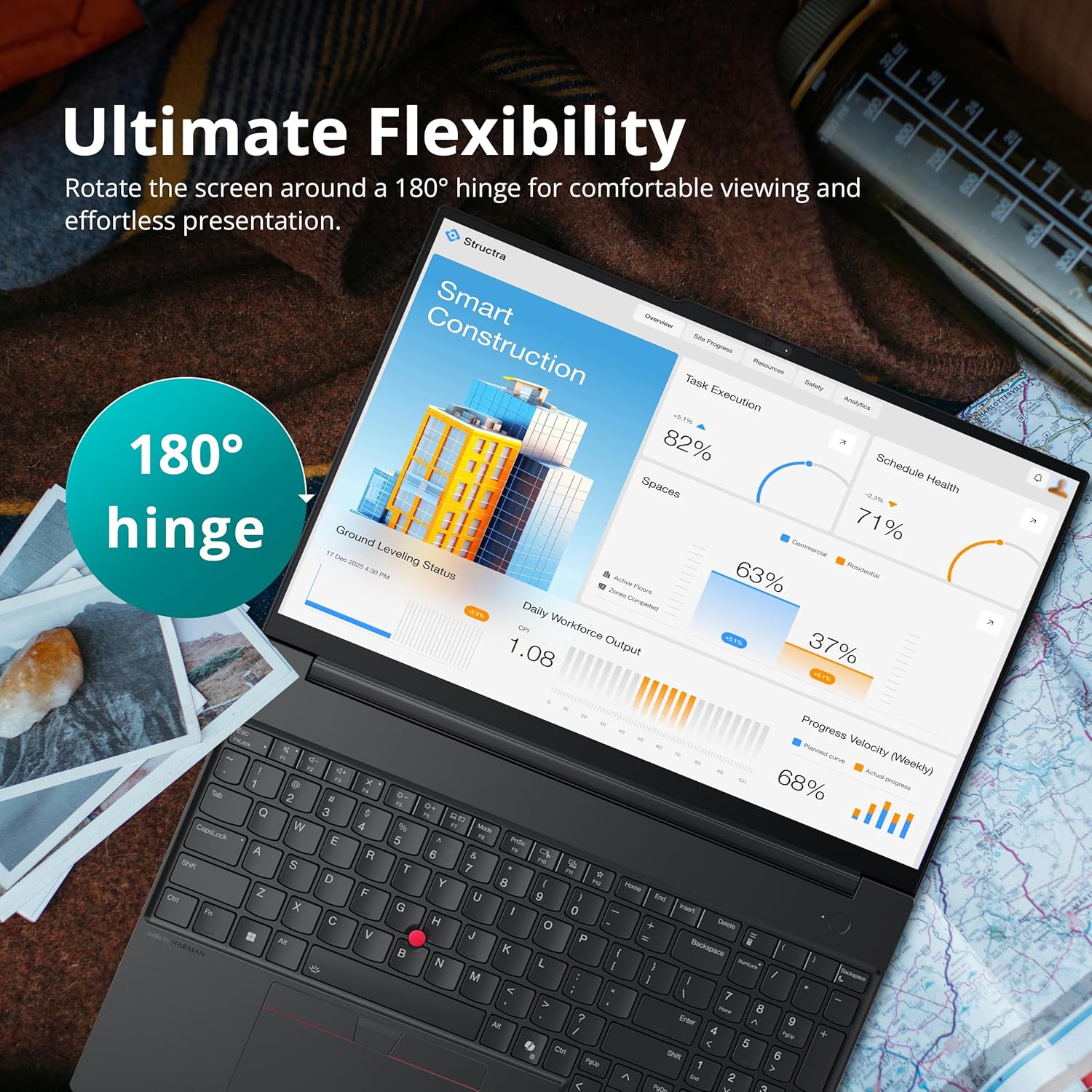 Lenovo ThinkPad E16 G3 16" WUXGA Laptop, Intel Core 7 240H, Intel Graphics, 16GB DDR5 RAM, 3TB Storage (2TB PCIe SSD&1TB Docking Station Set), Backlit Keyboard, Wi-Fi 6E, Win 11, Black