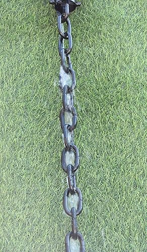 Miniatura 3 de KAM Home RAIN Chain Aluminum ARTWEAR Natural Look 8.5 FT with Gutter Adapter for Rain Chain Installa, Standard (BLACK)