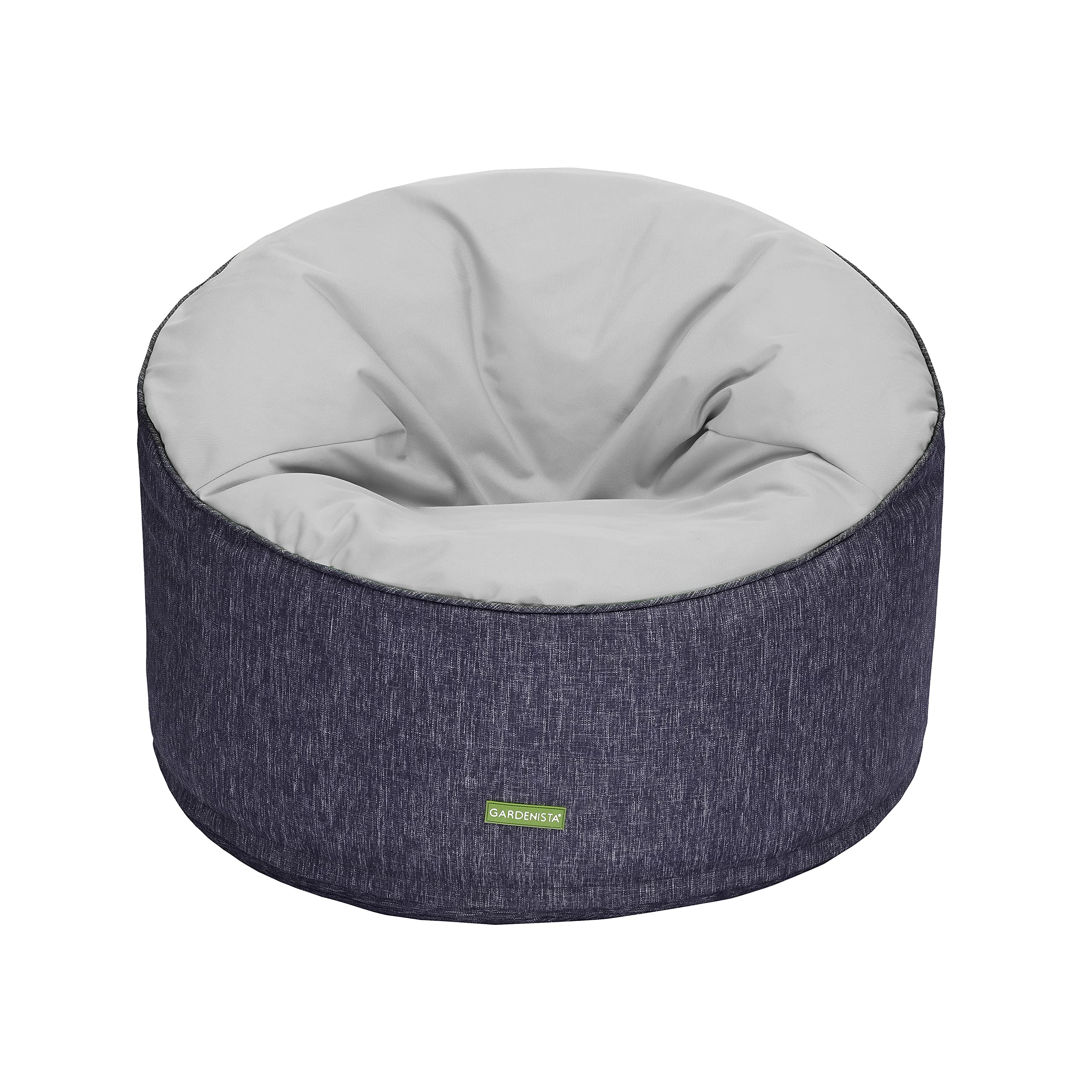 Gardenista Pouf Rotondo 60x90cm, Interno/Esterno Bean Bag Poltrone per Adulti, Resistente all'acqua Pouffe a Sacco con Riempimento Perle EPS, Pouf Poltrona Sacco Soggiorno e Giardino (Grigio)