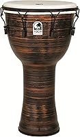 Vista 7 de Toca Freestyle II Mecánicamente Tuned Djembe - Puesta de sol africana